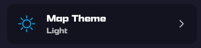The Map Theme row in Map Settings, showing 'Light'