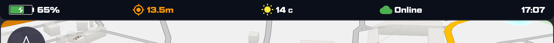 Top status bar